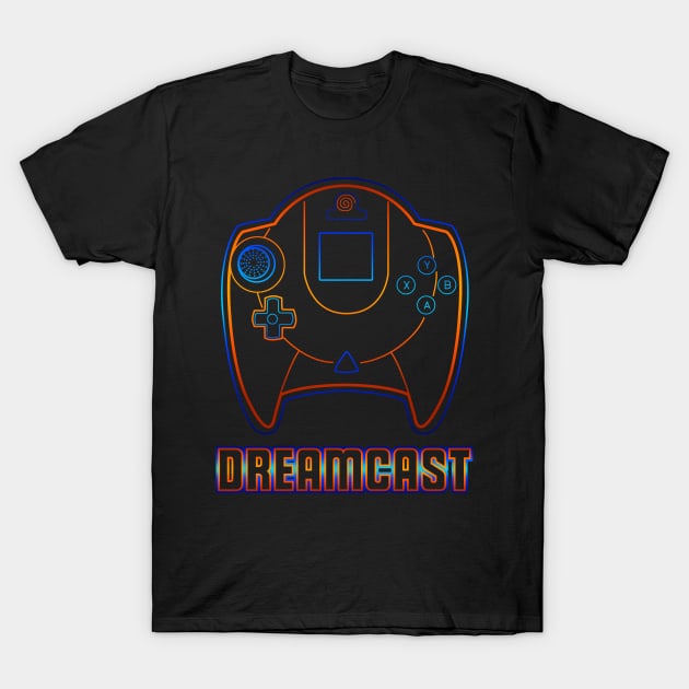 Neon Dreamcast Controller T-Shirt by spdy4